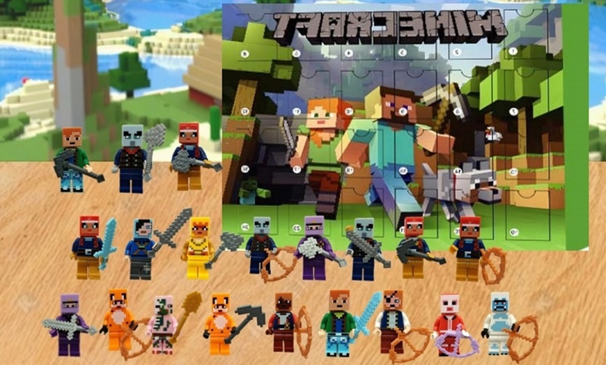 Image 3: Minecraft minifigures Inspired Advent Calendar