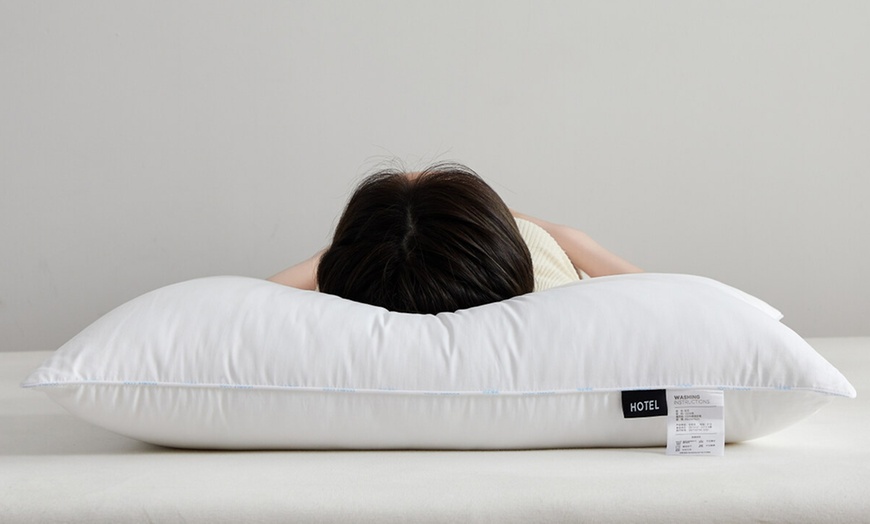 Image 21: Pure Cotton Luxury Hotel Pillow Duo
