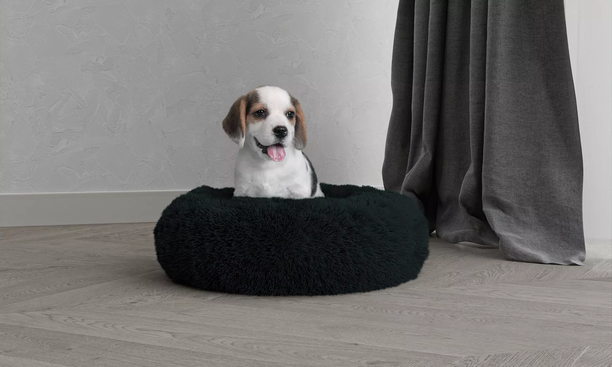 Rundes Haustierbett „DREAMS“ mit erhöhtem Rand