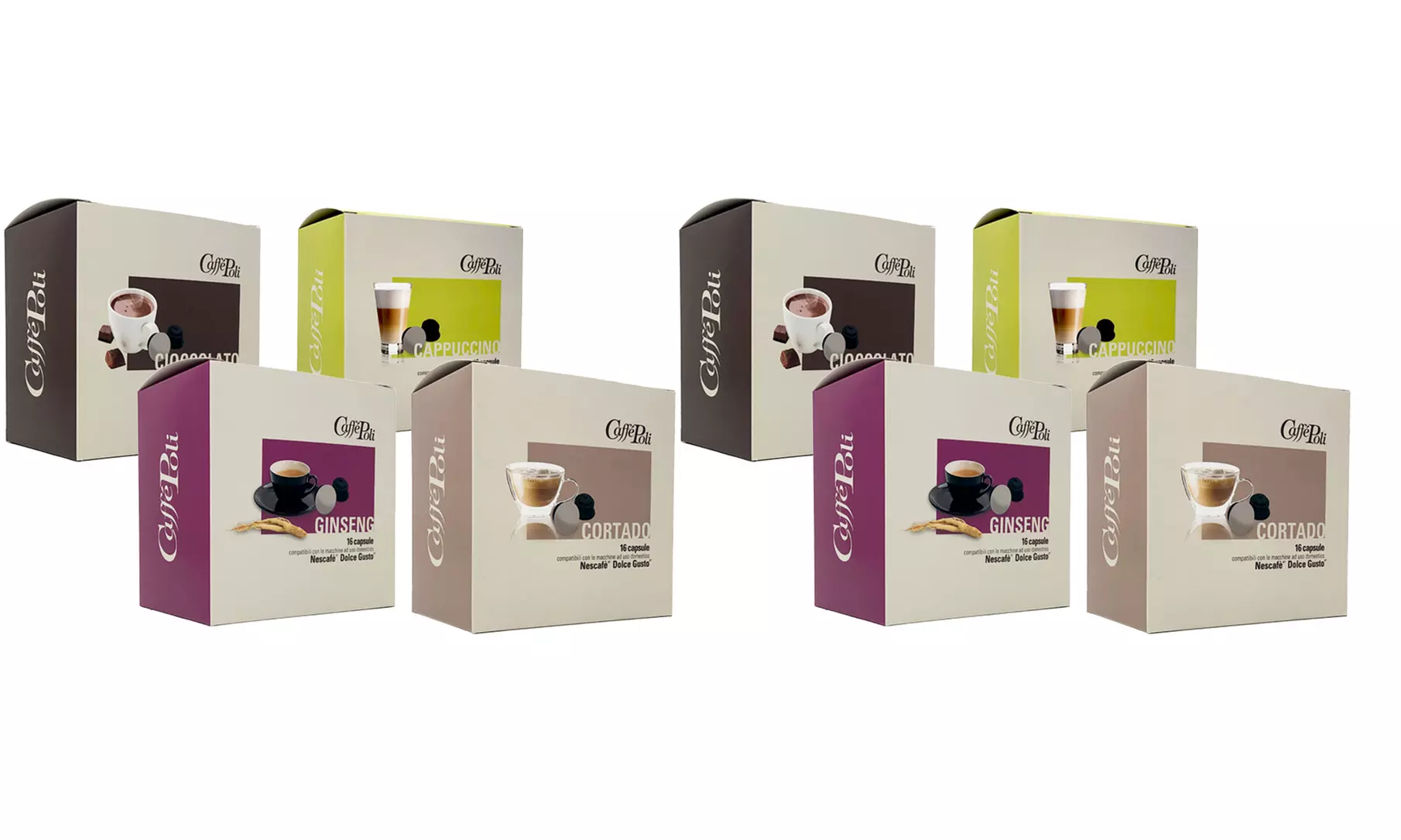 Fino a 256 capsule Caffè Poli compatibili Dolce Gusto