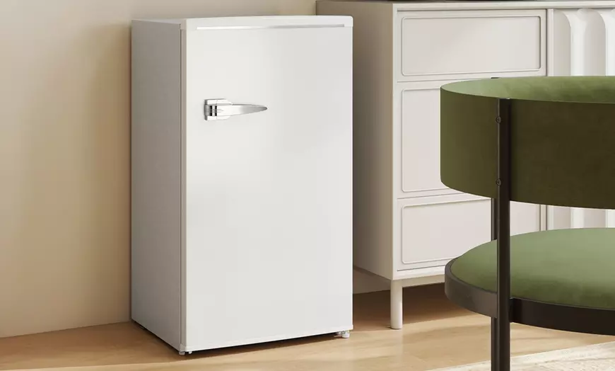 Image 3: Homcom Under Counter Fridge 85L Small Retro Refrigerator
