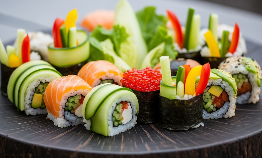 Image 3: 3-Gänge-Sushi-Menü mit Sushi-Platte für 2 oder 4 Personen