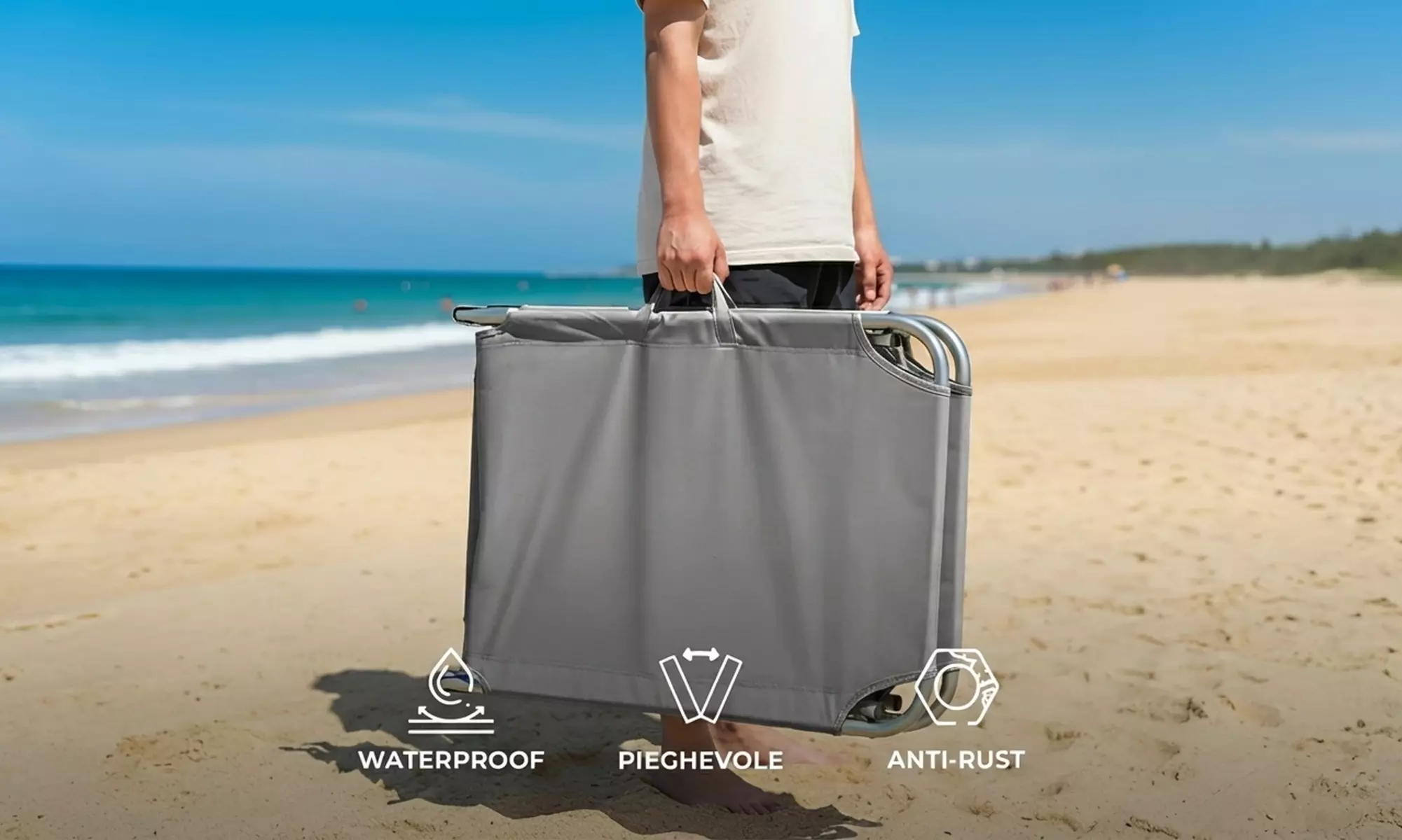 Set de 2 tumbonas cómodas y funcionales