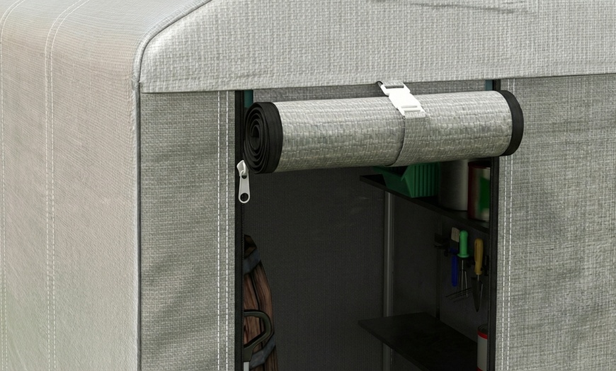 Image 4: Outsunny Portable Garden and Bike Storage Shed