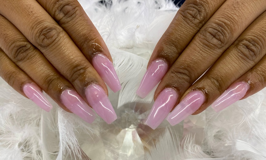 Image 1: Stylish Gelx Nail Extensions and Shellac Manicure 