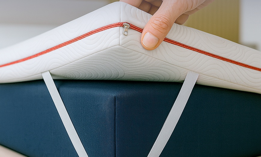 Image 6: Topper in memory foam a 9 zone The White Stone