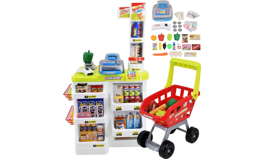 Image 1: Kids' Role Play Supermarket Set