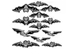 12pcs Hanging Bats for Halloween Decoration Outdoor Large Scary Flying Bat Decor - Second Medium