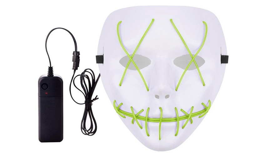 Image 15: Halloween LED Purge Mask Light Up Funny Masks