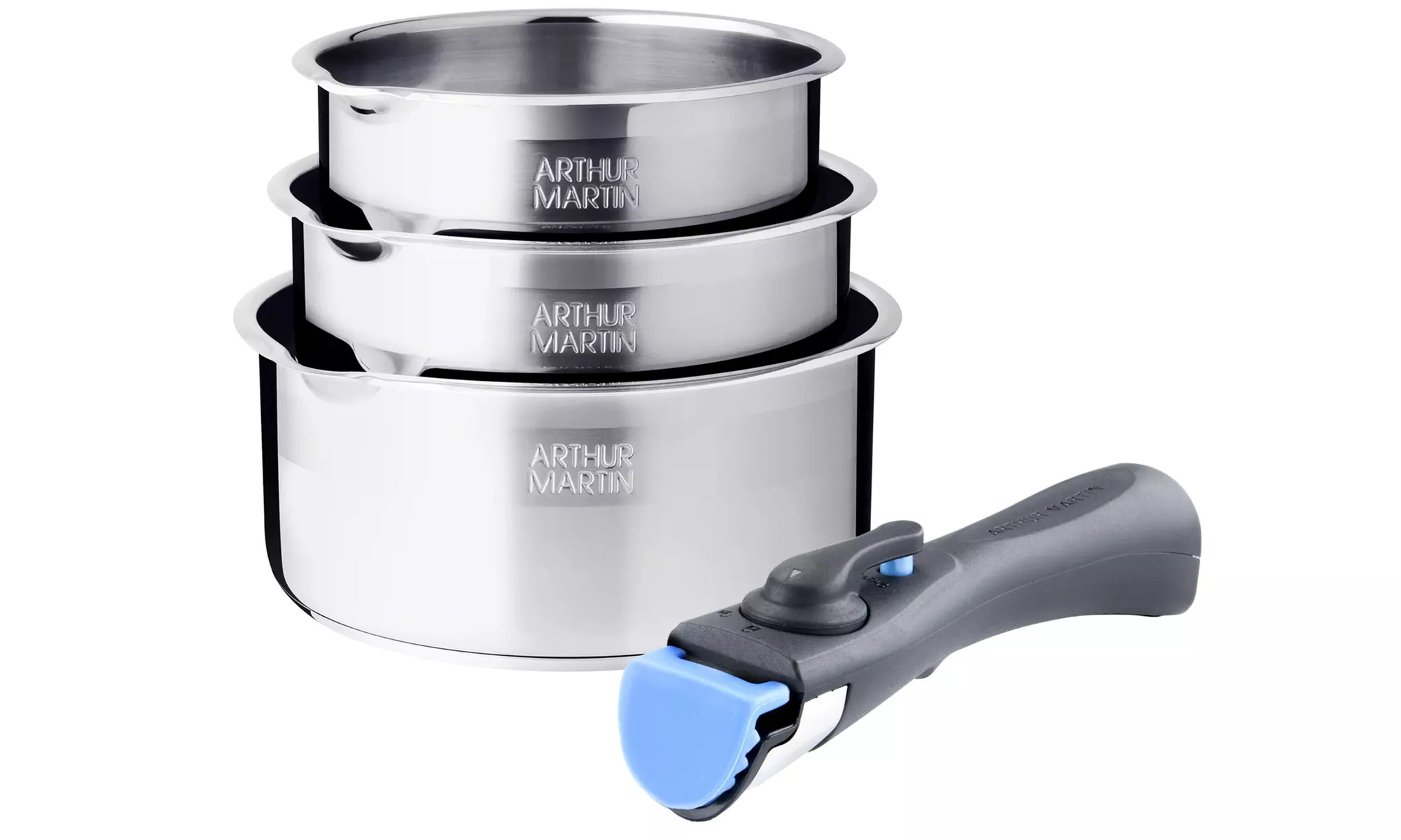 Lot de 3 casseroles ou batterie cuisine 5 ou 10 pièces Arthur Martin