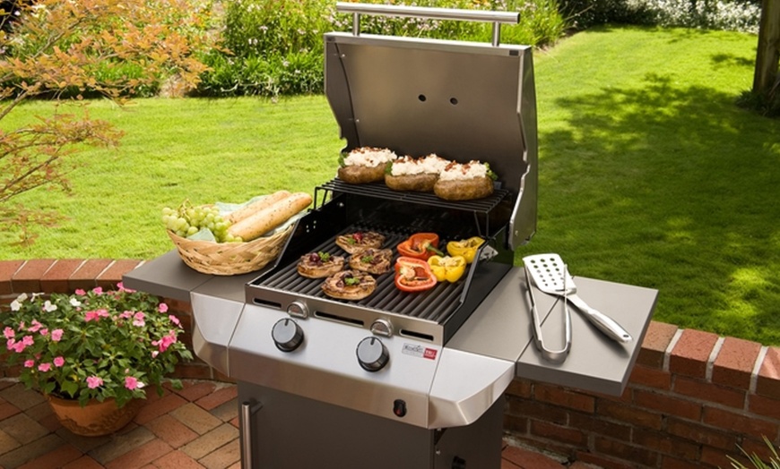 Image 1: Char-Broil T22G Edelstahl-Gasgrill mit 2 Brennern und TRU-Infrarot-Grillsystem