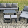 Image 2: Fimous 10-Seater Aluminium Outdoor Lounge Sofa Set