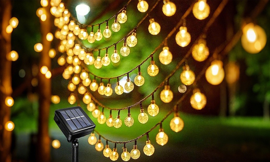 Image 2: Solar-Powered Ball String Lights
