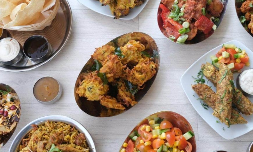 Image 1: Starter, Main with Rice or Naan, and a Soft Drink at Brighton Curry