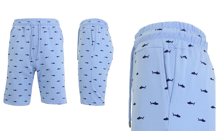 Image 9: Galaxy by Harvic Men's Slim-Fit Printed French Terry Shorts (S-2XL)