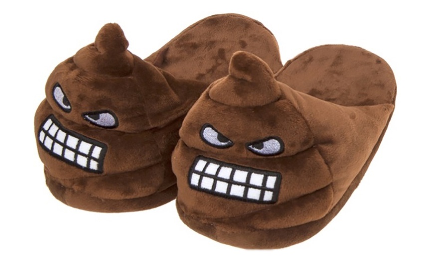 Image 5: Emoji Poop Slippers