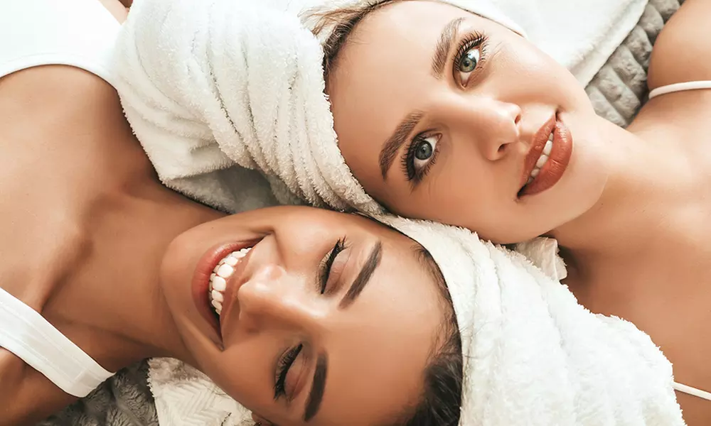 60-Minute Glam Day w/ Tips and Sips or 90-Minute Glam Day w/ Mini Facial, Sips and Tips for 2 ( Up to 61% Off ) - Primary Image