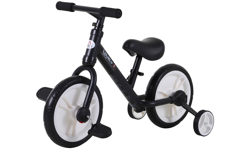 Image 8: HomCom Toddlers' Balance Bike with Removable Stabilisers