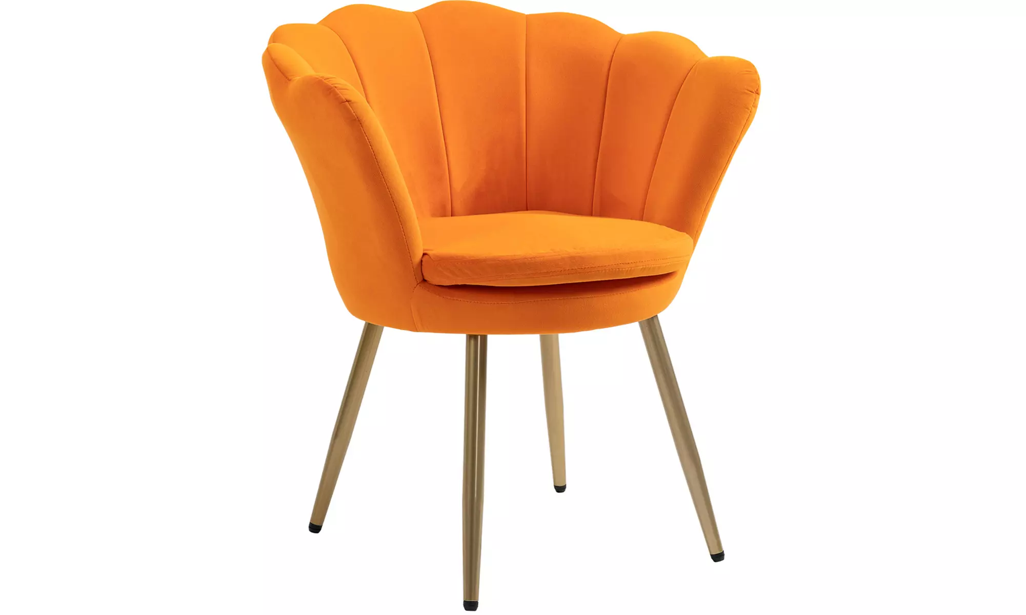 Poltrona in velluto a conchiglia