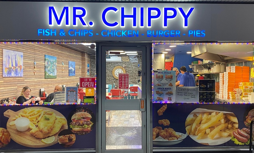 Image 1: Cod & Chips with Hot or Cold Drink for 1, 2, 3 or 4 People