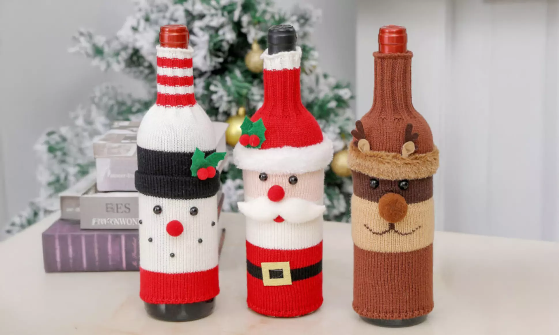 Knitted Wine Bottle Covers - Primary Image