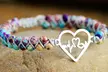 1x oder 2x Jaspis-Edelstein-Armband mit Herz-Anhänger mit Unendlichkeitszeichen oder Herzschlagmuster - Second Medium