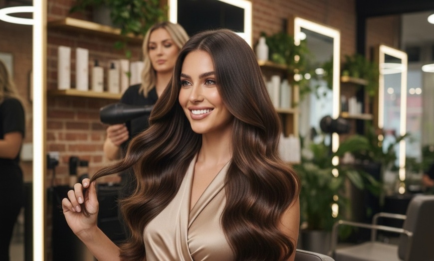 Image 1: Wash, Cut & Blow-Dry + Conditioning, Highlights & Keratin