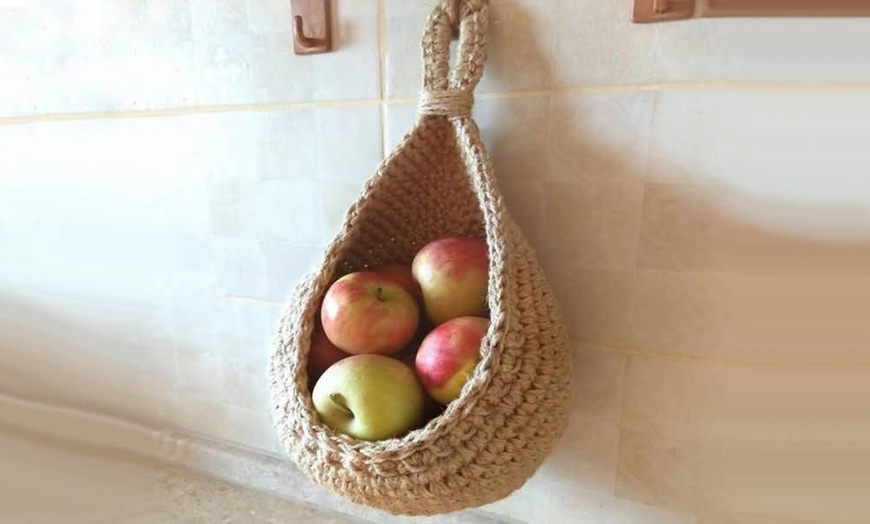 Image 4: Hanging Wall Vegetable Fruit Basket Organizer Bag
