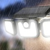 Image 4: 74-LED Motion-Activated Solar Powered Light with 3 Modes. IP64