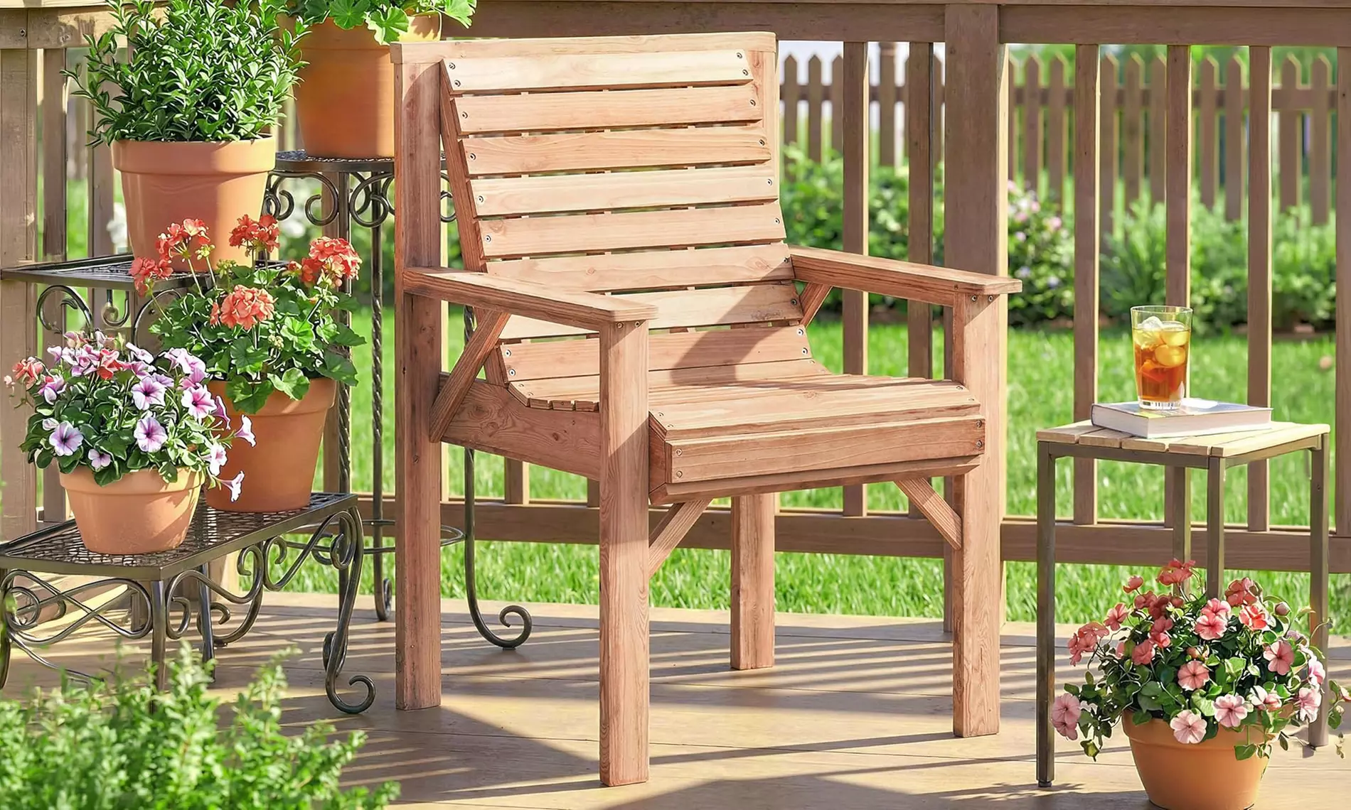 Outsunny Wooden Garden Chairs