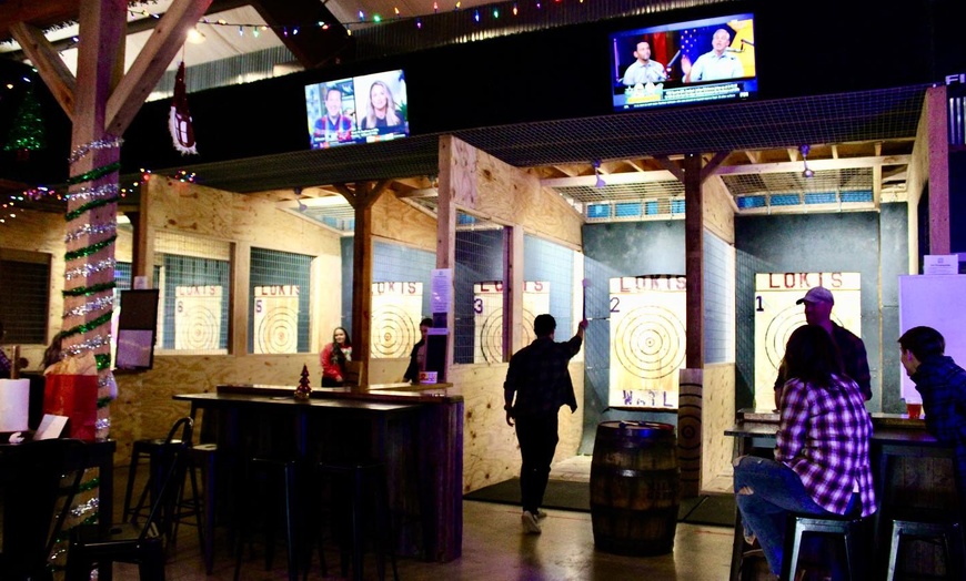 Image 2: Up to 44% Off Indoor Axe Throwing at Loki's Axe Haus
