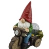 Image 4: Resin Garden Gnome - Dwarf Riding Bicycle Outdoor Decor