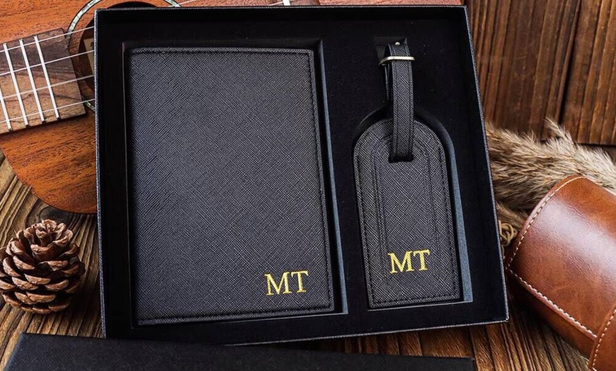 Image 4: 1 oder 2 personalisierbare Gepäckanhänger mit Etui