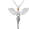 Image 2: Crystal Guardian Angel Pendant Necklace - Christmas Cracker or Gift Bag Presented  