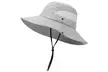 Mens Sun Hat Bucket Fishing Hiking Cap Wide Brim UV Protection Hat - Second Medium