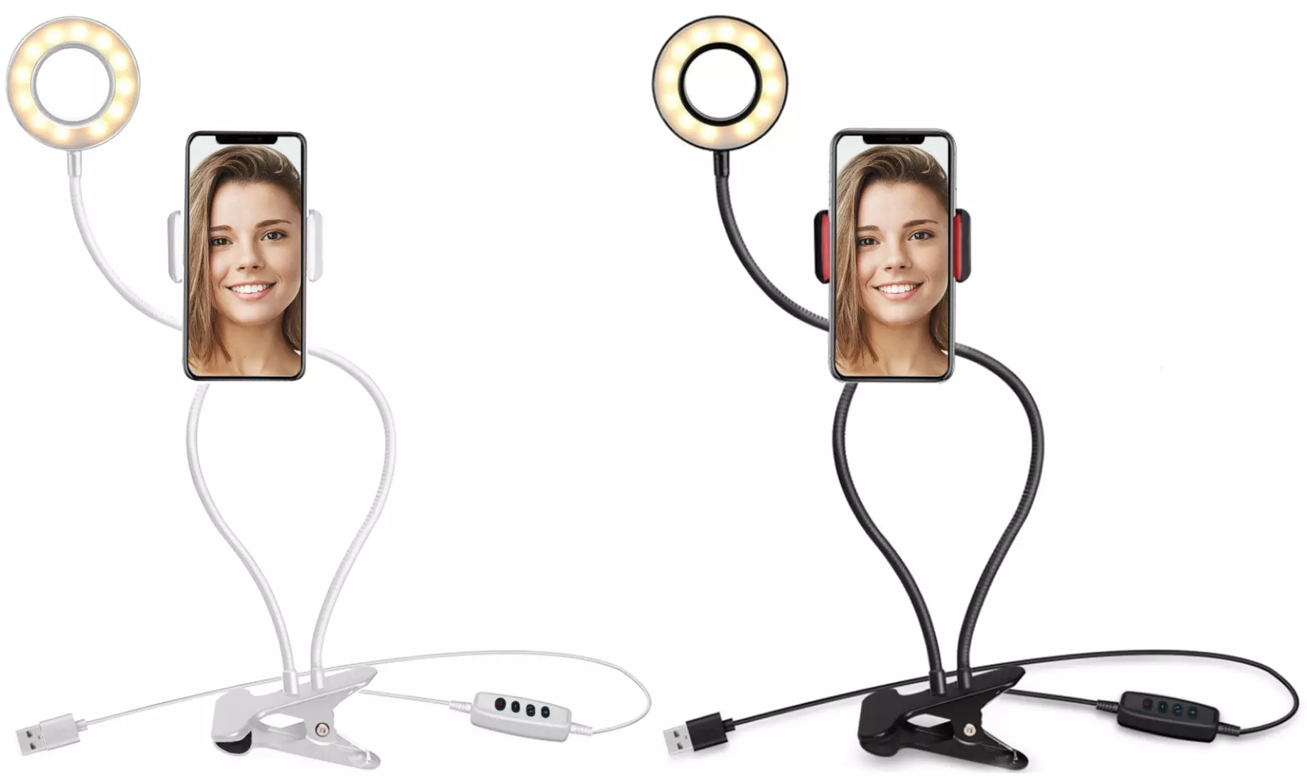 SureCure Universal LED Selfie Clip Ring Light - Primary Image