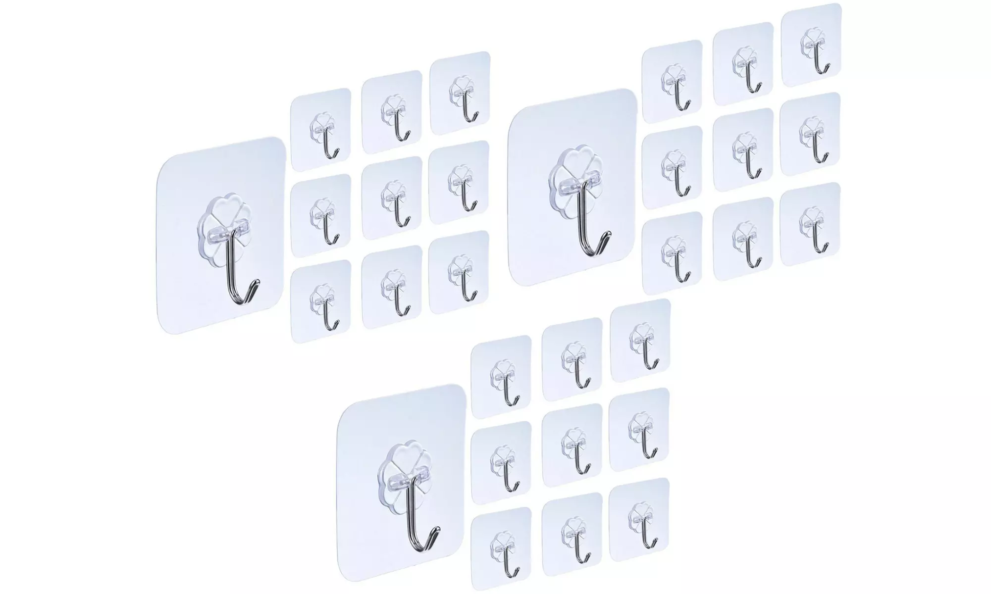 10-30PC Strong Transparent Suction Cup Sucker Wall Hooks Hanger Kitchen Bathroom