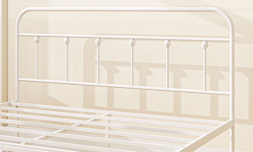 Image 26: HomCom Metal Bed Frames in Various Sizes and Colours