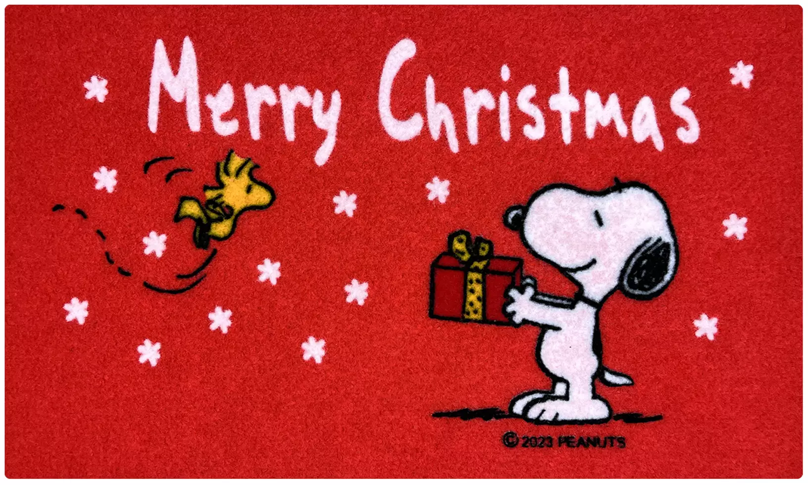 1 of 2 Snoopy deurmatten in kerst-ontwerp