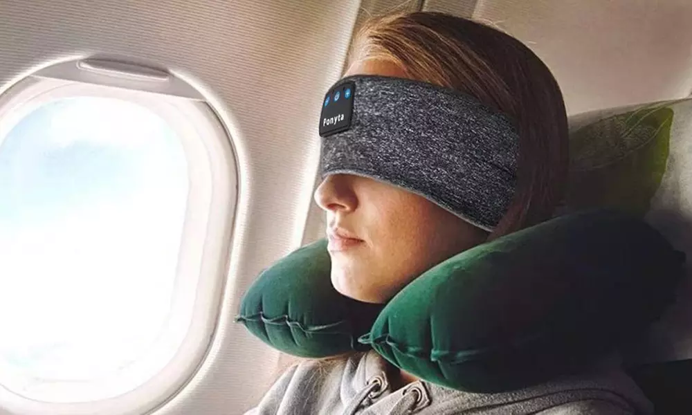 Sleep Headphones Bluetooth Soft Elastic Sleeping Wireless Music Sport Headbands - Primary Image