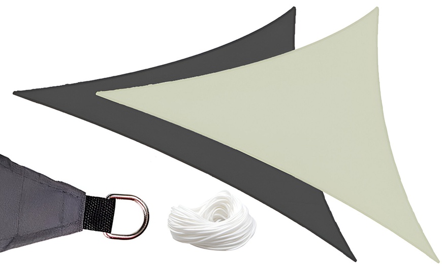 Image 10: Driehoekig schaduwdoek met uv-bescherming