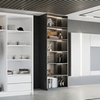 Image 10: Modern High Gloss Door Wardrobe With Mirror and Drawers
