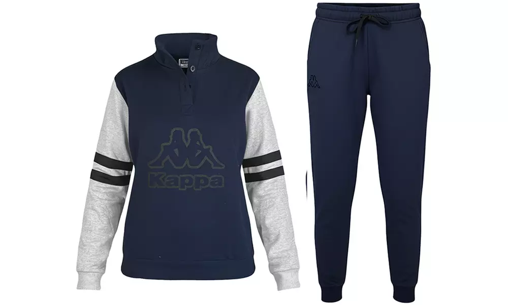 Tuta pigiama homewear da donna Kappa in cotone felpato