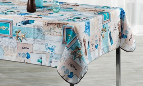 Tovaglia in plastica con stampa, disponibile in varie misure e fantasie