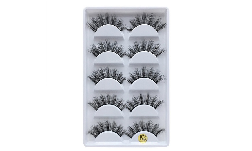 Image 4: 10 pairs 3D Mink Eyelashes Natural Long false Eyelashes Extension 14-15mm