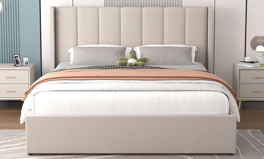 Image 3: Lit design "Carson" de Kocoon avec coffre de rangement en velours