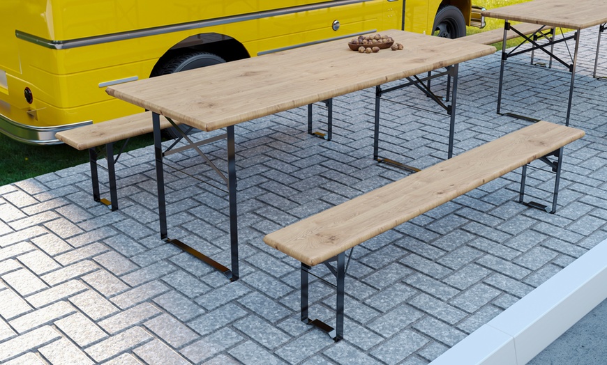 Image 4: Set birreria Azul in legno naturale