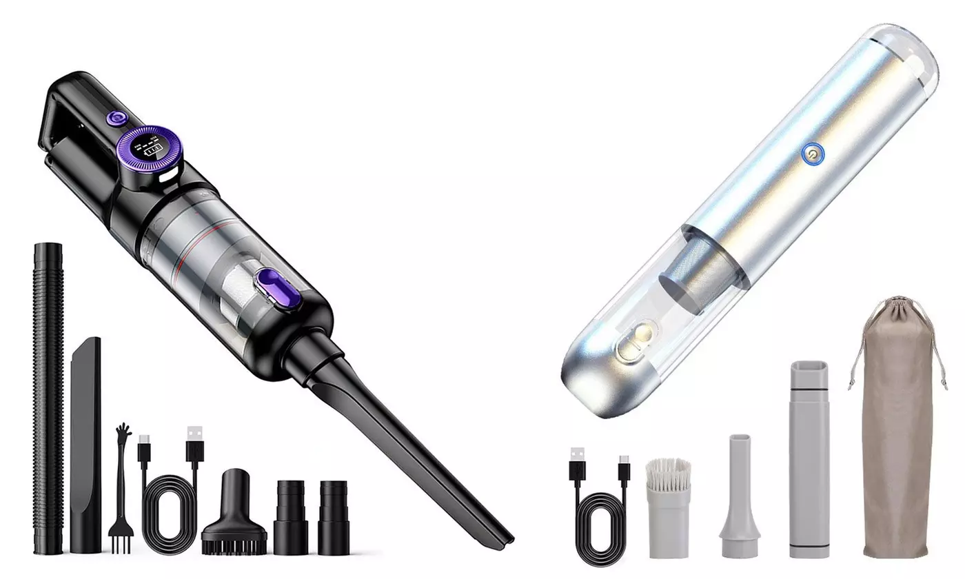 iMounTEK 3-In-1 Cordless Car Vacuum Cleaner with 2 Speeds, LED & Filtration