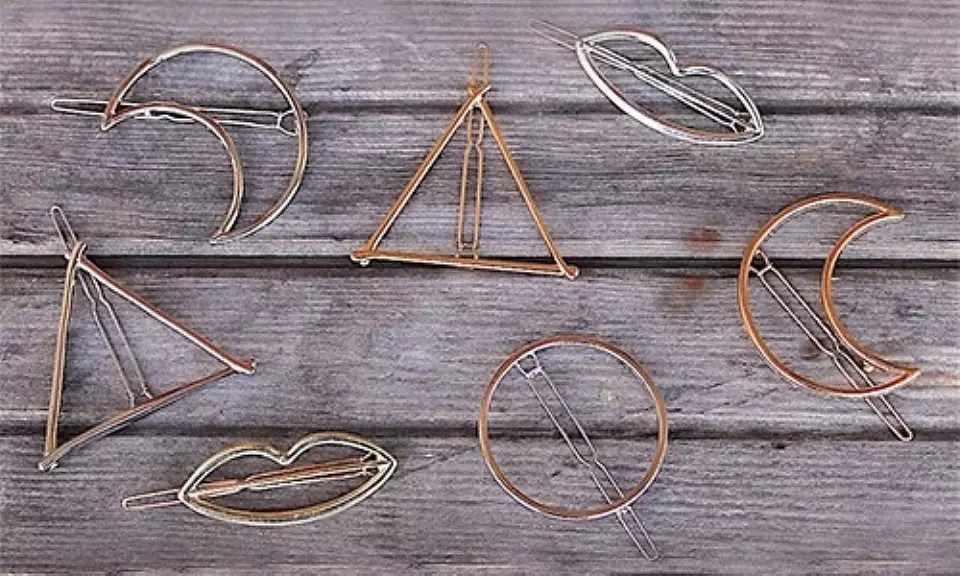 Geometric Hair Clips (4-Pack) - Primary Image