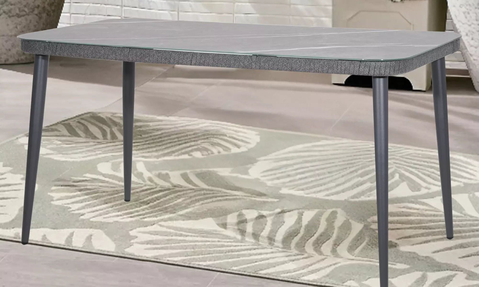 Seven-Piece Metal Outdoor Dining Set with Table and Six Chairs